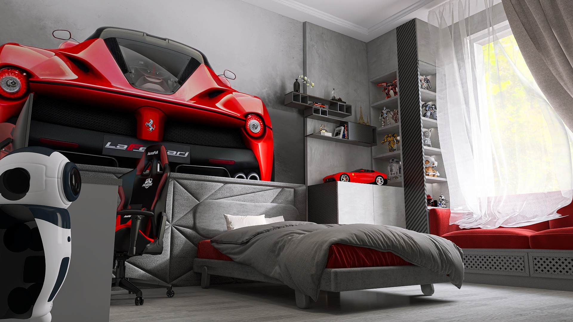 DJ facing a crowd at his deck. Photo with a purple hue