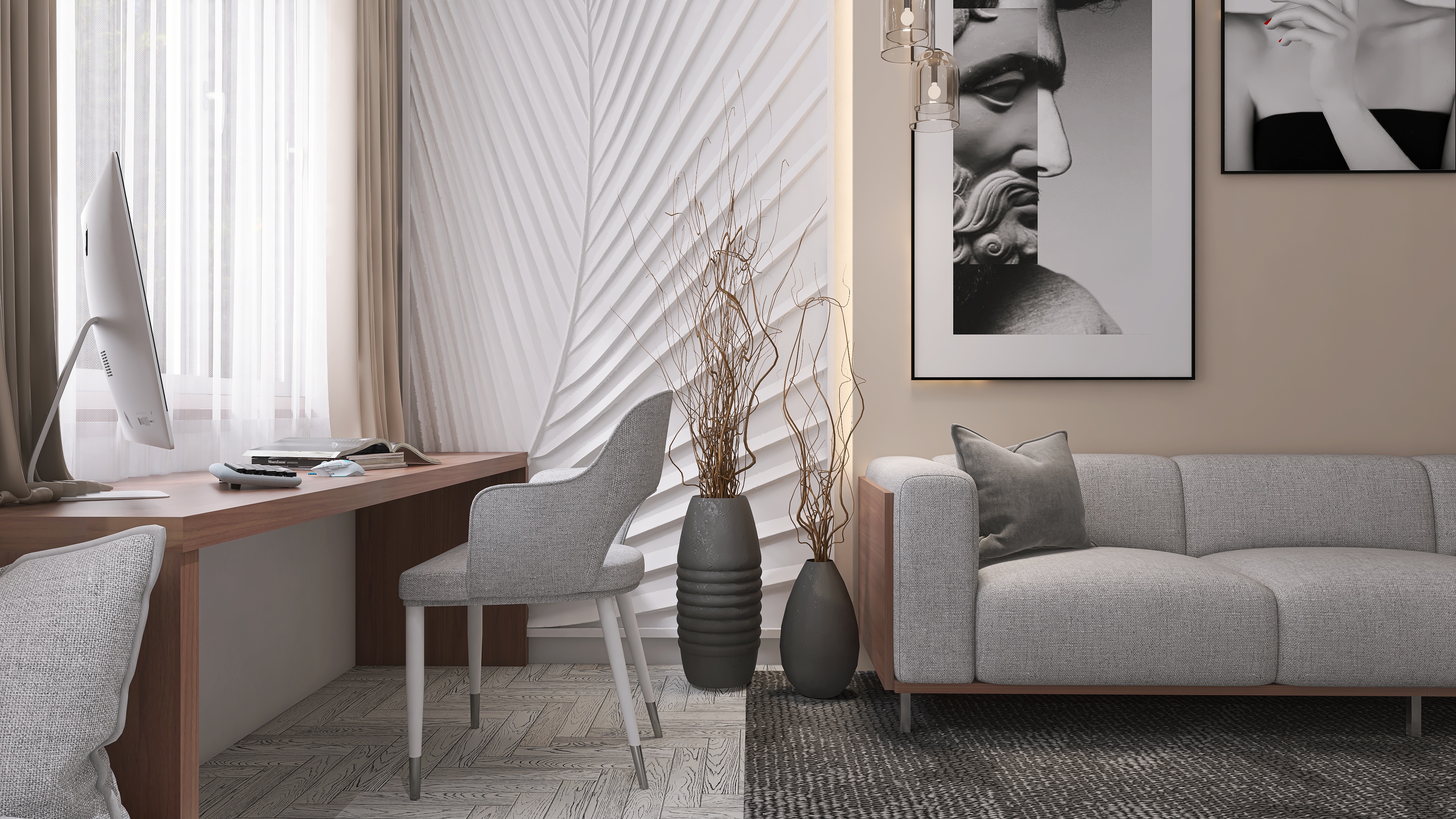 DJ facing a crowd at his deck. Photo with a purple hue